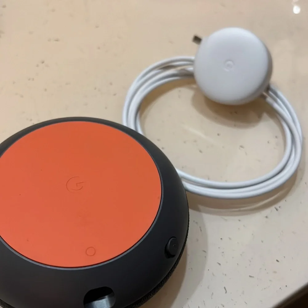 Google home mini. Dark grey. With cable. Everything works great. New (no box)